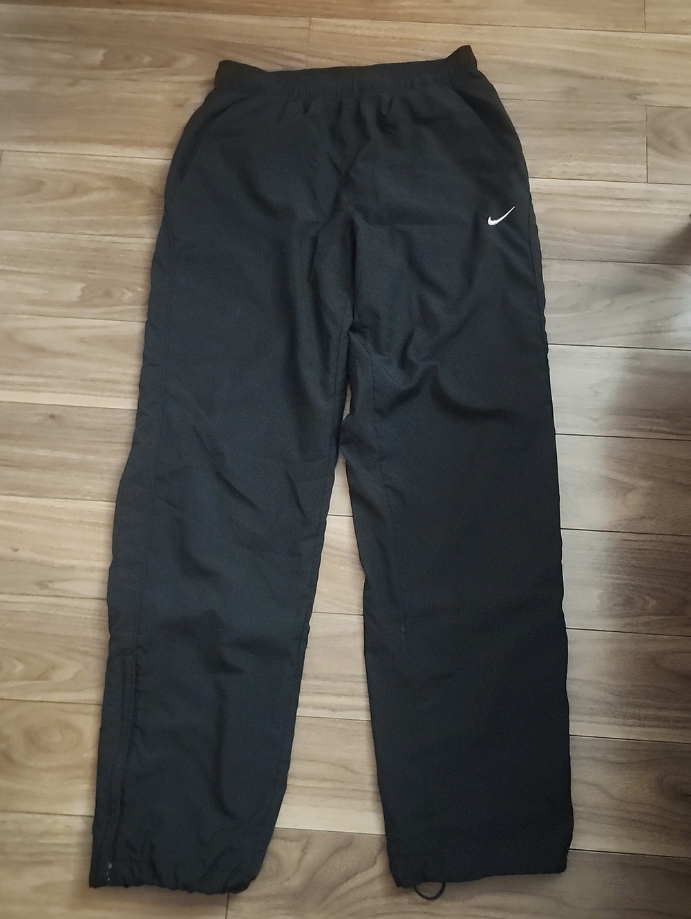 Nike Black Men's Jogger Sweatpants with White Swoosh